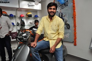 Sharwanand Launches Ashwam Vespa at Banjara Hills